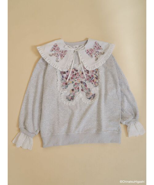 merry jenny（メリージェニー）の「Dream Garden-tulip ribbon collar（付け襟・レディース・オフホワイト・FREE）」の12枚目の写真