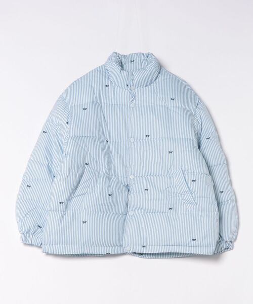 Mayree（メイリー）の「【Mayree】ストライプ リボン ダウンジャケット（ダウンジャケット/コート・レディース・ブルー・SMALL/MEDIUM/LARGE）」の6枚目の写真