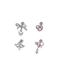 [SET]キューピッドリボンハートピアス