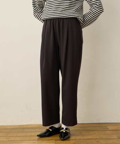 LE SOUK HOLIDAY(ルスークホリデー)の「裏起毛ストレッチタックパンツ【ウエストゴム】(その他パンツ・レディース・ブラック/チャコールグレー/ダークブラウン・M/L)」の9枚目の写真