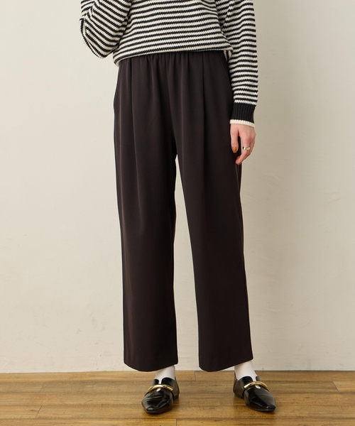 LE SOUK HOLIDAY(ルスークホリデー)の「裏起毛ストレッチタックパンツ【ウエストゴム】(その他パンツ・レディース・ブラック/チャコールグレー/ダークブラウン・M/L)」の10枚目の写真