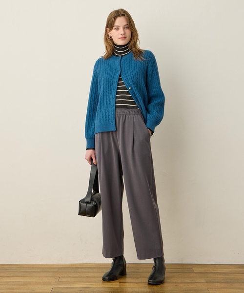 LE SOUK HOLIDAY(ルスークホリデー)の「裏起毛ストレッチタックパンツ【ウエストゴム】(その他パンツ・レディース・ブラック/チャコールグレー/ダークブラウン・M/L)」の17枚目の写真