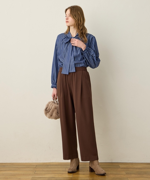LE SOUK HOLIDAY(ルスークホリデー)の「裏起毛ストレッチタックパンツ【ウエストゴム】(その他パンツ・レディース・ブラック/チャコールグレー/ダークブラウン・M/L)」の22枚目の写真