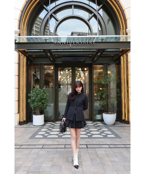 MISTREASS(ミストレアス)の「Waist Shape Tweed JK Setup(セットアップ・レディース・ベージュ/ホワイト/ブラック・FREE)」の15枚目の写真