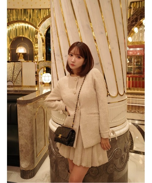 MISTREASS(ミストレアス)の「Waist Shape Tweed JK Setup(セットアップ・レディース・ベージュ/ホワイト/ブラック・FREE)」の22枚目の写真