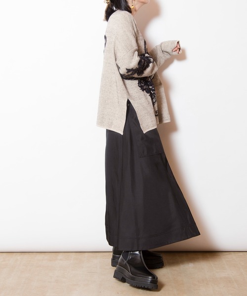 OSMOSIS（オズモーシス）の「ジャガードニットプルオーバー（ニット/セーター・レディース・ライトベージュ/キャメル/ダークグレー・ONE SIZE）」の20枚目の写真