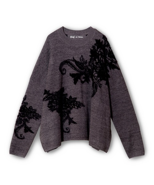 OSMOSIS（オズモーシス）の「ジャガードニットプルオーバー（ニット/セーター・レディース・ライトベージュ/キャメル/ダークグレー・ONE SIZE）」の6枚目の写真