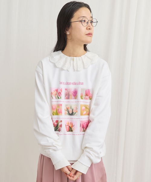 fig Ｌondon（フィグロンドン）の「lost in a dream sweat（スウェット・レディース・ホワイト・FREE）」の4枚目の写真