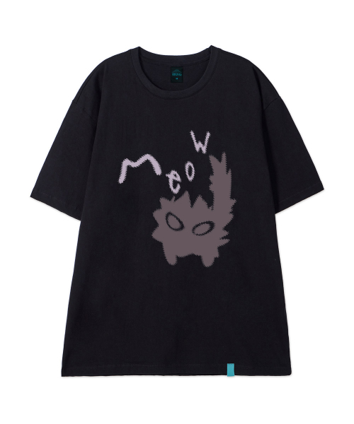 ASTRAL PROJECTION（アストラルプロジェクション）の「[ミユキャット]コットンルーズフィット半袖Tシャツ_ブラック（Tシャツ/カットソー・メンズ・その他・LARGE/MEDIUM/X-LARGE/XX-LARGE）」の2枚目の写真