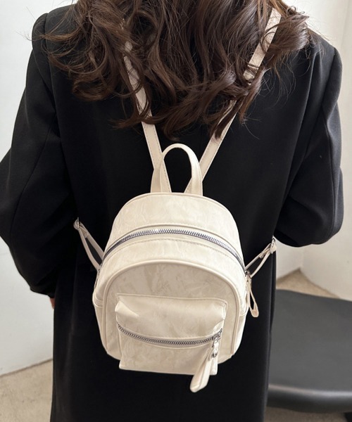 Miniministore(ミニミニストア)の「ミニリュックサック コンパクトバッグ 黒(バックパック/リュック・レディース・アイボリー/グレー/ブラック・FREE)」の9枚目の写真