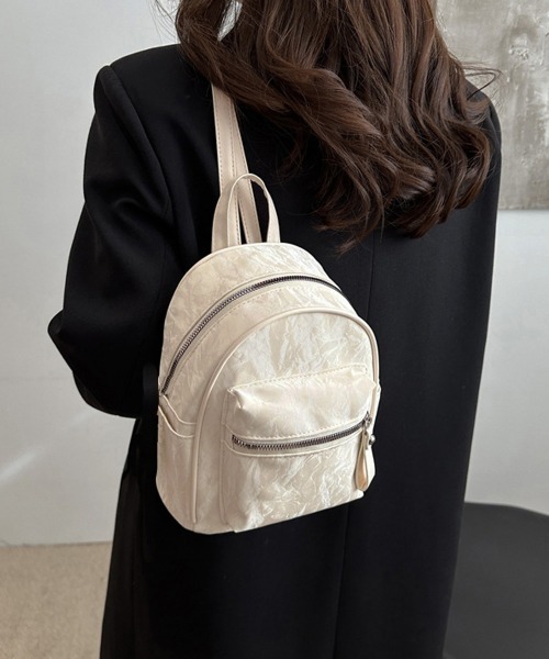 Miniministore(ミニミニストア)の「ミニリュックサック コンパクトバッグ 黒(バックパック/リュック・レディース・アイボリー/グレー/ブラック・FREE)」の10枚目の写真