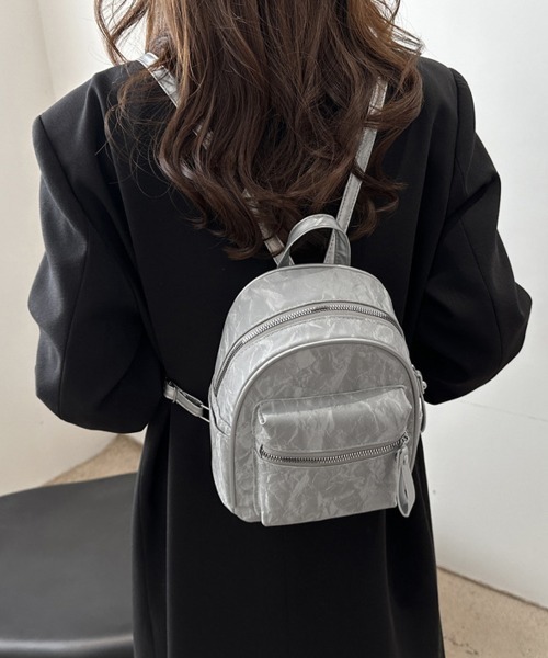 Miniministore(ミニミニストア)の「ミニリュックサック コンパクトバッグ 黒(バックパック/リュック・レディース・アイボリー/グレー/ブラック・FREE)」の13枚目の写真