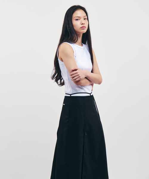 CITYBREEZE(シティブリーズ)の「プリーツベルトロングスカート_BLACK(スカート・レディース・ブラック・MEDIUM/SMALL)」の3枚目の写真