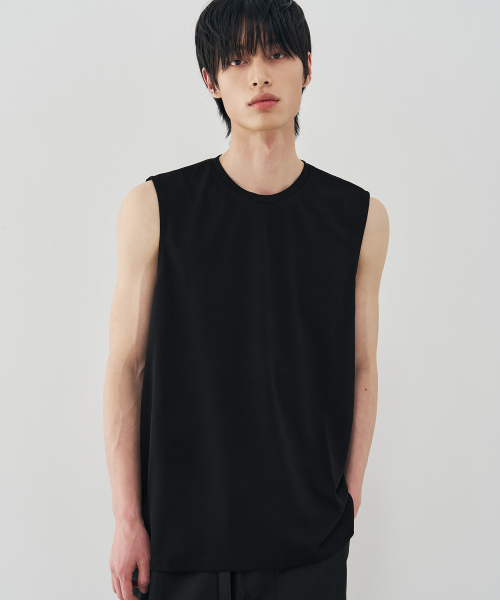 DRAW FIT（ドローフィット）の「クールメッシュレイヤードスリーブレス[ブラック]（Tシャツ/カットソー・メンズ・その他・MEDIUM/X-LARGE/LARGE/XX-LARGE）」の2枚目の写真