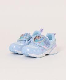 Disney ディズニー 【光る靴/甲ベルトを外して洗える】アナと雪の女王 キッズ ライトアップシューズ 子供靴 ワンベルト スニーカー DN C1366LE サックス