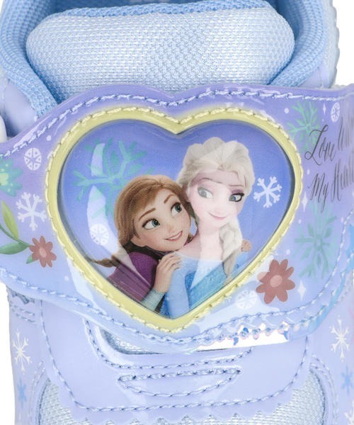 Disney（ディズニー）の「Disney ディズニー 【光る靴/甲ベルトを外して洗える】アナと雪の女王 キッズ ライトアップシューズ 子供靴 ワンベルト スニーカー DN C1366LE サックス（スニーカー・キッズ・サックスブルー・16.0cm/17.0cm/18.0cm/19.0cm/15.0cm）」の4枚目の写真
