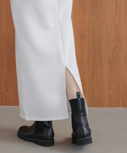 Bou Jeloud（ブージュルード）の「裏起毛ロングスカート（スカート・レディース・ブラック/オフホワイト・38）」の10枚目の写真