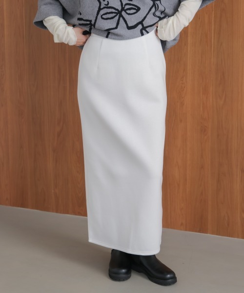 Bou Jeloud（ブージュルード）の「裏起毛ロングスカート（スカート・レディース・ブラック/オフホワイト・38）」の20枚目の写真