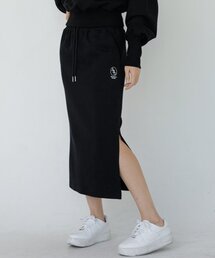 ウィメンズスウェットロングスカートブラック