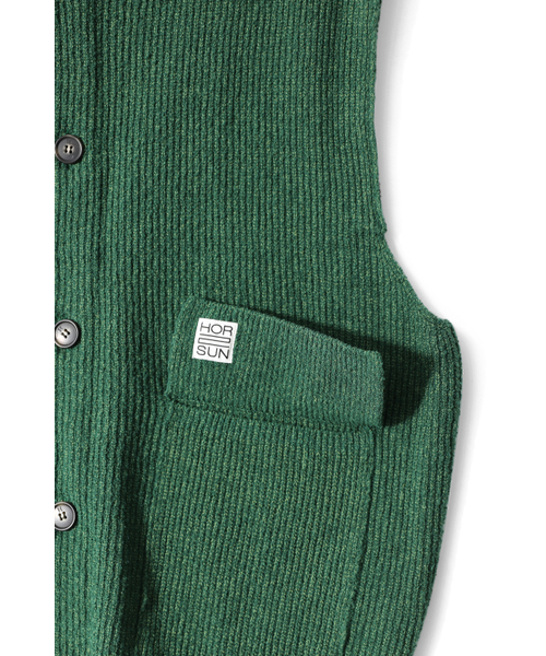 HORLISUN(ホーリーサン)の「Acorn Hoodie Vest Cardigan Cotton Knit Smart Green(ベスト・レディース・その他・LARGE/MEDIUM)」の3枚目の写真