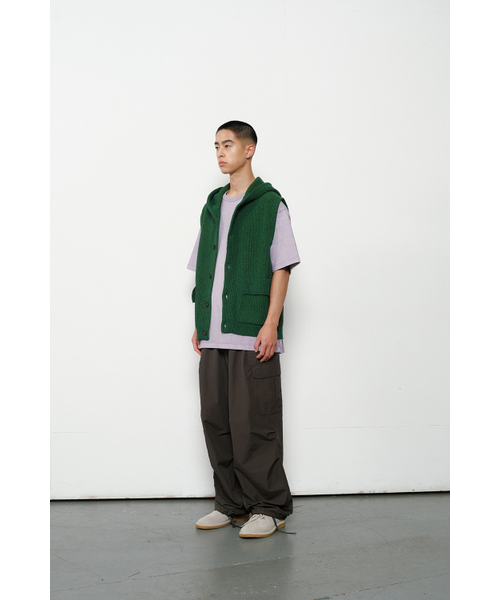 HORLISUN(ホーリーサン)の「Acorn Hoodie Vest Cardigan Cotton Knit Smart Green(ベスト・レディース・その他・LARGE/MEDIUM)」の5枚目の写真