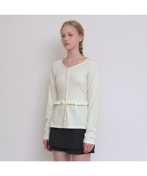 MICANE(ミケーネ)の「ブリンバックストラップニット(ニット/セーター・レディース・ネイビー/クリーム・X-LARGE/SMALL/MEDIUM/LARGE)」の2枚目の写真