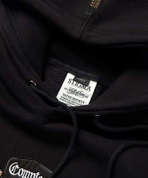 STIGMA（スティグマ）の「EMB COMPTON BEAR OVERSIZED HEAVY SWEAT HOODIE BLACK（パーカー・メンズ・その他・LARGE/MEDIUM/X-LARGE）」の4枚目の写真