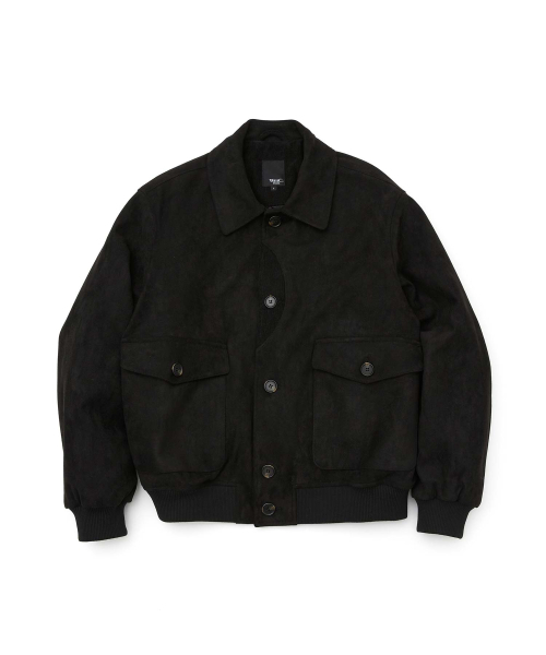 WMC(ダブリューエムシー)の「スエードライクカラー ブルゾン_BLACK(ブルゾン・メンズ・ブラック・MEDIUM/LARGE/X-LARGE)」の3枚目の写真