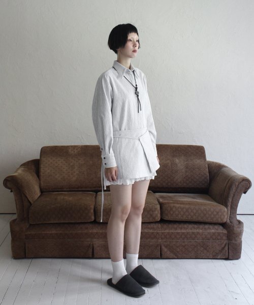 RUBATI(ルバティ)の「ジャカードシャツハーフエプロン_ライトグレー(シャツ/ブラウス・レディース・その他・size2/size1)」の8枚目の写真