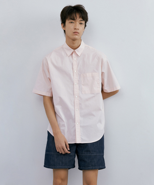ENDOOR(エンドア)の「Typewriter ring 1/2 shirt (soft pink)(シャツ/ブラウス・メンズ・その他・1/2/3)」の1枚目の写真
