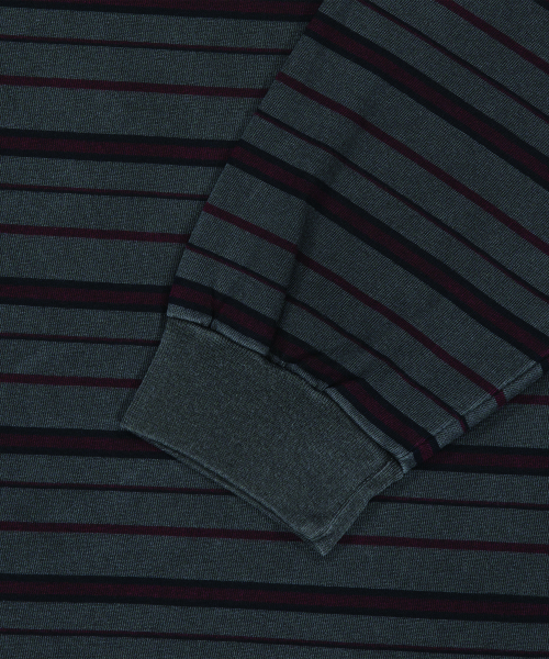 ENDOOR(エンドア)の「Vtg zip-up stripe polo shirt (vtg red)(ポロシャツ・メンズ・その他・1/2)」の5枚目の写真