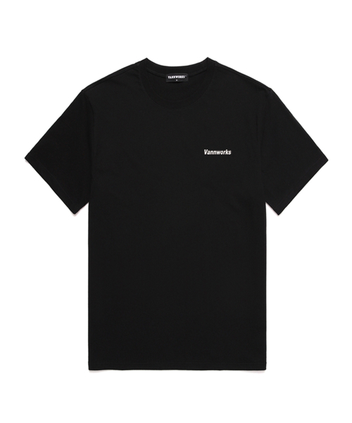 VANNWORKS(バンワークス)の「アセンティックスモールロゴ半袖Tシャツ (VS0023) ブラック_ホワイト(Tシャツ/カットソー・レディース・その他・LARGE/MEDIUM/SMALL/X-LARGE/XX-LARGE)」の1枚目の写真
