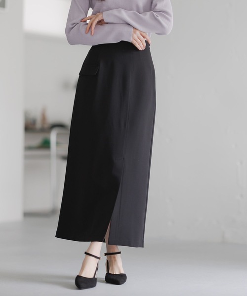 Andemiu(アンデミュウ)の「アシメフラップIラインスカート625360(スカート・レディース・アイボリー/パープル/ブラック・SMALL/MEDIUM)」の12枚目の写真