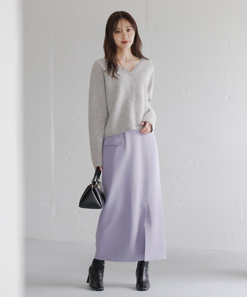 Andemiu(アンデミュウ)の「アシメフラップIラインスカート625360(スカート・レディース・アイボリー/パープル/ブラック・SMALL/MEDIUM)」の13枚目の写真