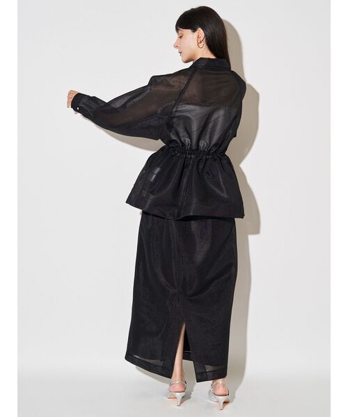 ELENDEEK（エレンディーク）の「メッシュボンディングドロストリングジャケット（その他アウター・レディース・オフホワイト/ブラック・FREE）」の13枚目の写真