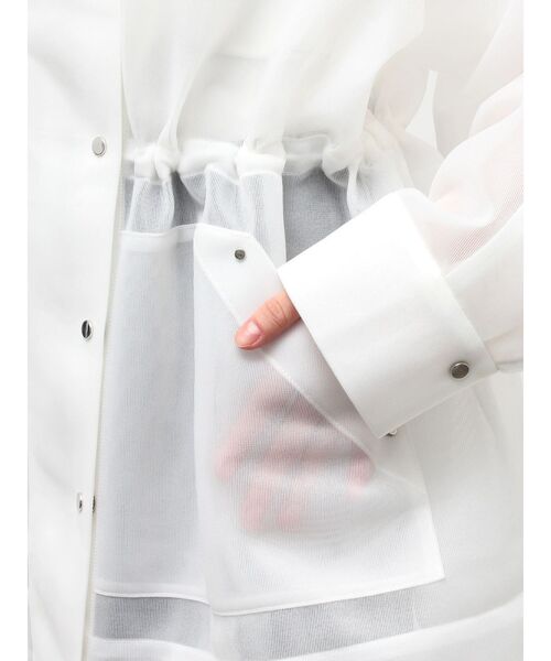 ELENDEEK（エレンディーク）の「メッシュボンディングドロストリングジャケット（その他アウター・レディース・オフホワイト/ブラック・FREE）」の20枚目の写真