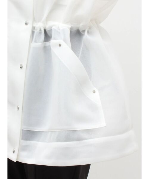 ELENDEEK（エレンディーク）の「メッシュボンディングドロストリングジャケット（その他アウター・レディース・オフホワイト/ブラック・FREE）」の21枚目の写真