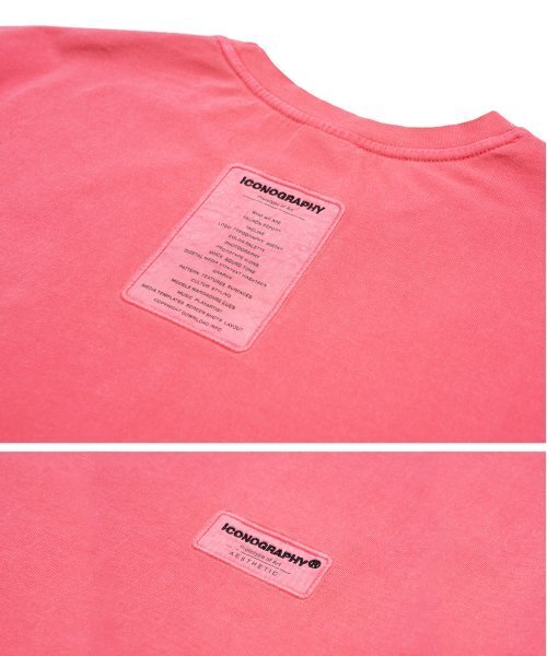 ICONOGRAPHY(アイコノグラフィー)の「ピグメントラベルアートDCPK(Tシャツ/カットソー・メンズ・オレンジ・LARGE)」の7枚目の写真