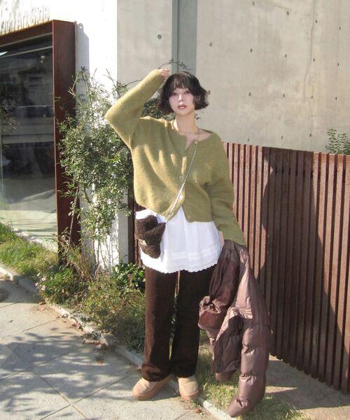 FLATWAVE IN SEOUL(フラットウェーブインソウル)の「Ebbe Mild Wool Cardigan Khaki(カーディガン/ボレロ・レディース・その他・FREE)」の8枚目の写真