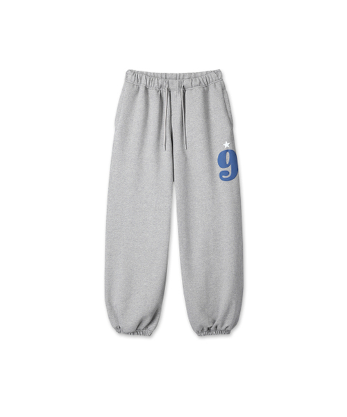 9999ARCHIVE(9999アーカイブ)の「9 Star Jogger Sweat Pants(スウェットパンツ・レディース・グレー・1/2)」の2枚目の写真