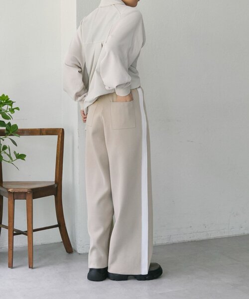 ear PAPILLONNER（イアパピヨネ）の「ニットラインパンツ【SUM1 STYLE】（その他パンツ・レディース・ブラック/ベージュ・FREE）」の12枚目の写真