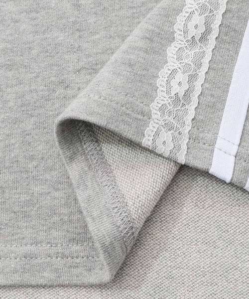 ScoLar（スカラー）の「153783：レースライン×ロック柄ミニ裏毛ワンピース（ワンピース・レディース・グリーン/ブラック/杢グレー・M）」の19枚目の写真