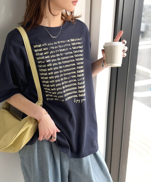 Java（ジャバ）の「《JaVaジャバコラボ》これ1枚でこなれ感が即完成！綿100％ かすれ調メッセージプリント ロゴTシャツ（半袖）（Tシャツ/カットソー・メンズ・チャコールグレー/杢グレー/ネイビー/ホワイト・LARGE/MEDIUM/SMALL）」の20枚目の写真