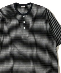 Healthknit】Henleyneck S/S Knit / ヘンリーネック ニットTシャツ（T