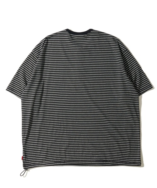 Healthknit(ヘルスニット)の「【Healthknit】Classic Border Jersey Wide Henleyneck S/S / クラシック ボーダー ジャージーワイドヘンリーネックTシャツ(Tシャツ/カットソー・メンズ・ブラック/パープル・X-LARGE/LARGE/MEDIUM)」の5枚目の写真
