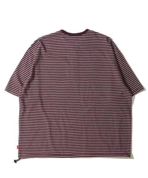 Healthknit(ヘルスニット)の「【Healthknit】Classic Border Jersey Wide Henleyneck S/S / クラシック ボーダー ジャージーワイドヘンリーネックTシャツ(Tシャツ/カットソー・メンズ・ブラック/パープル・X-LARGE/LARGE/MEDIUM)」の8枚目の写真