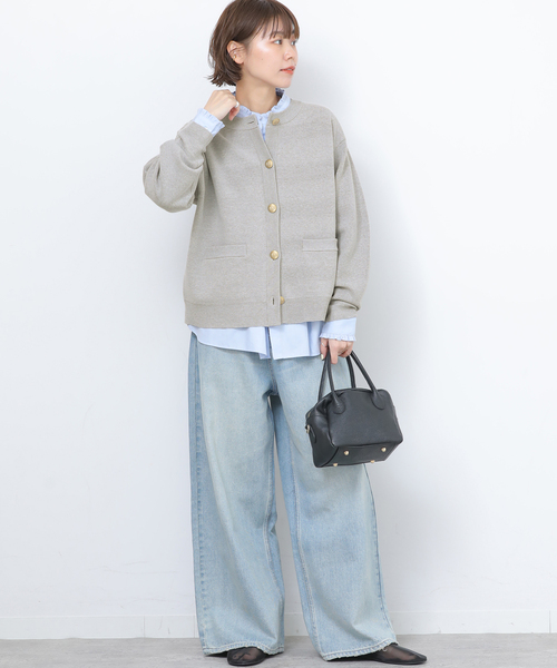 JOURNAL STANDARD relume（ジャーナルスタンダード　レリューム）の「ウォッシャブルミラノリブカーディガン（カーディガン/ボレロ・レディース・ライトグレー/ネイビー・FREE）」の21枚目の写真