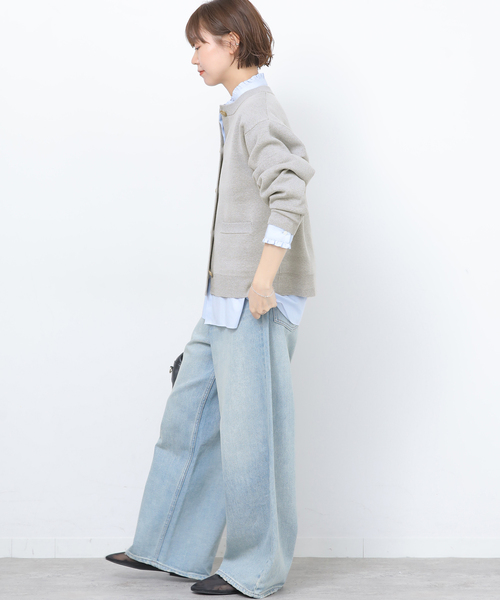 JOURNAL STANDARD relume（ジャーナルスタンダード　レリューム）の「ウォッシャブルミラノリブカーディガン（カーディガン/ボレロ・レディース・ライトグレー/ネイビー・FREE）」の22枚目の写真