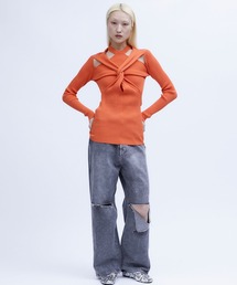 THINGS THAT MATTER | 【THINGS THAT MATTER/シングス ザット マター】TWIST KNIT TOPS/ツイストニットトップス(ニット/セーター)