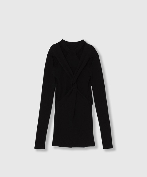 THINGS THAT MATTER（シングス ザット マター）の「【THINGS THAT MATTER/シングス ザット マター】TWIST KNIT TOPS/ツイストニットトップス（ニット/セーター・レディース・オレンジ/キナリ/ブラック/ミント・FREE）」の10枚目の写真